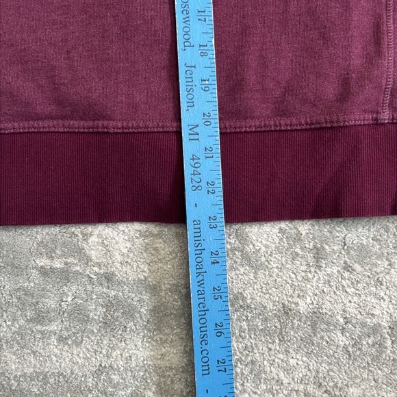 Pact Organic Cotton Womens Large Zip Up Hooded Sweatshirt Burgundy Pockets - Picture 7 of 8